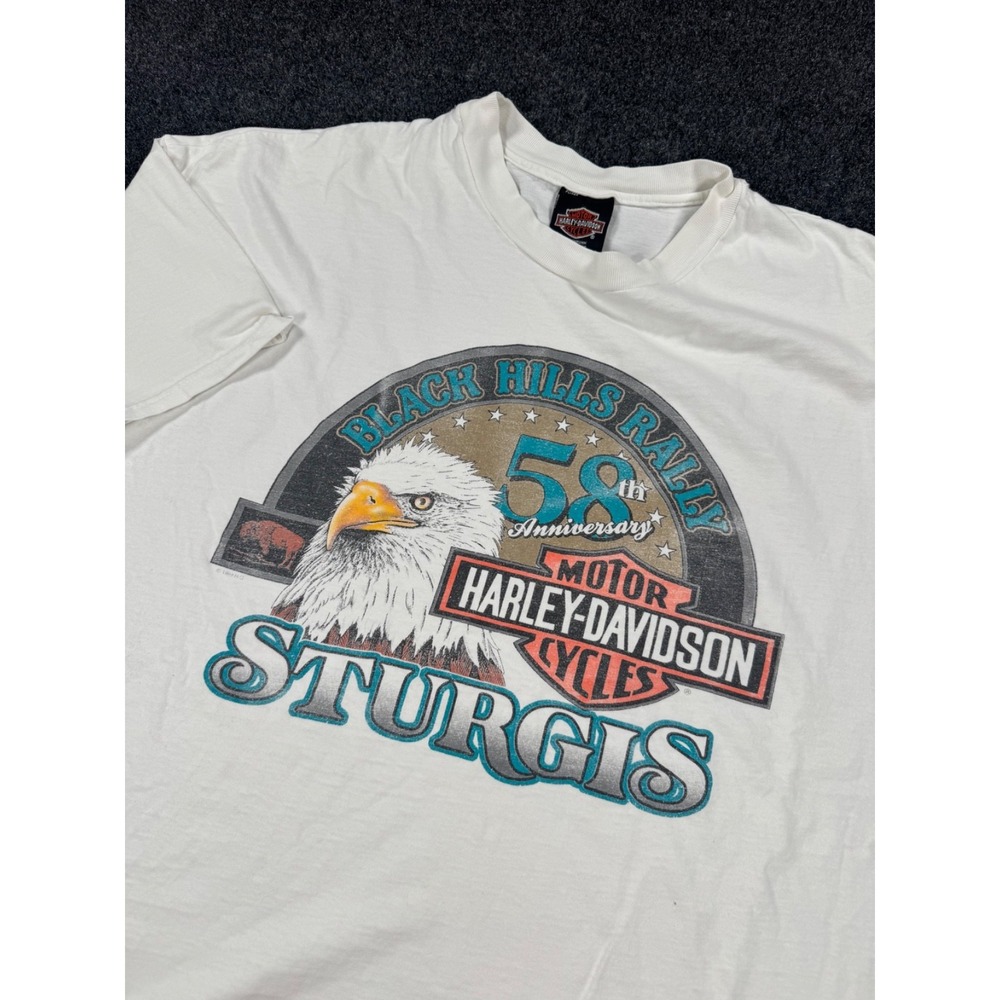 VTG 1998 Harley Davidson Sturgis Black Hills Rally T Shirt 3XL USA Eagle